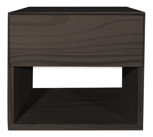 Mesa De Luz Flotante Moderna Mesita Con Estante Y Cajon Sajo