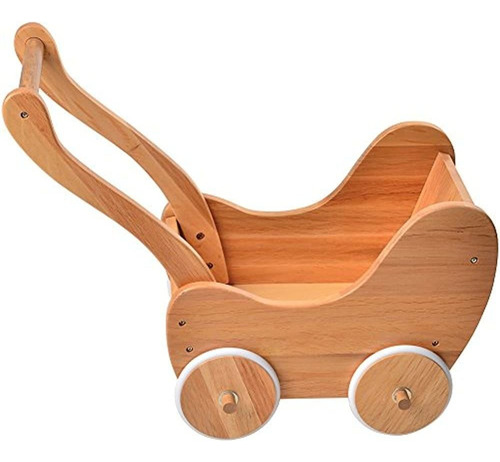 Buggy De Muñeca De Madera Con Ruedas De Madera Con Borde