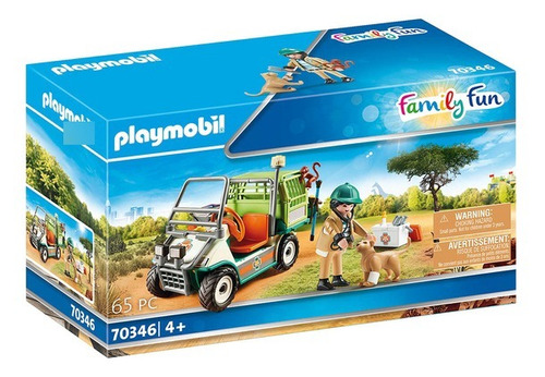 Playmobil Family Fun 70346 Veterinario De Zoo Con Coche