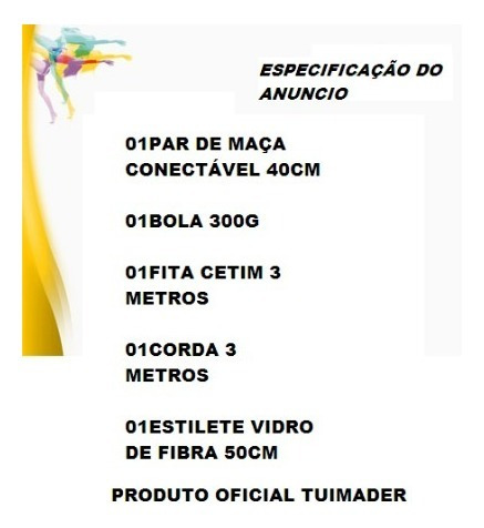 Ginastica Rítmica(bola,maça Conectável...)completo