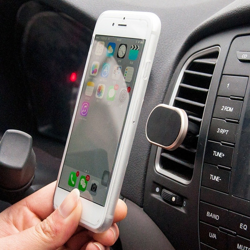Imagen 3 de 6 de Soporte Celular Gps Auto Ventilacion Rejilla Iman Magnetico