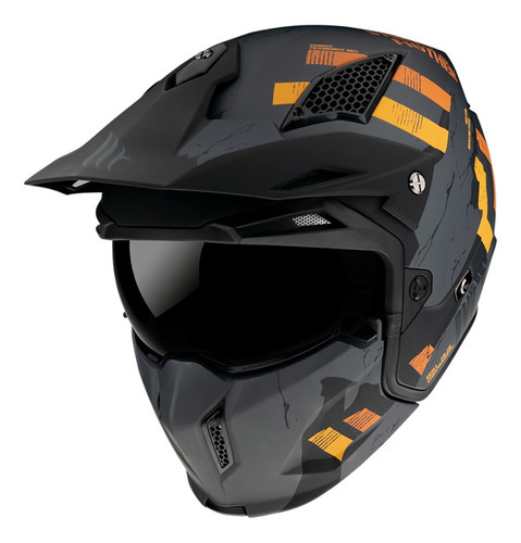Casco De Moto Mt Helmets Streetfighter Sv Skull A12 Gris Diseño N/a Tamaño Del Casco M