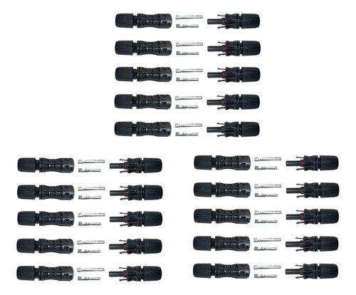 Foto De 15 Pares De Conectores Solares Macho Hembra, 30 A, 1
