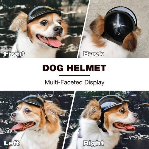 Casco De Moto Con Gafas For Perros Pequeños Y Medianos
