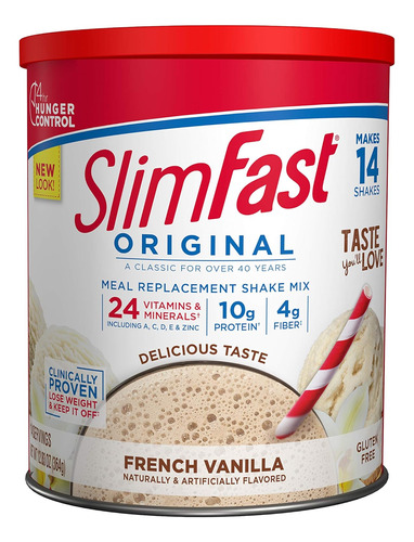 Slimfast Original Perdida De Peso Vainilla 364 Gr