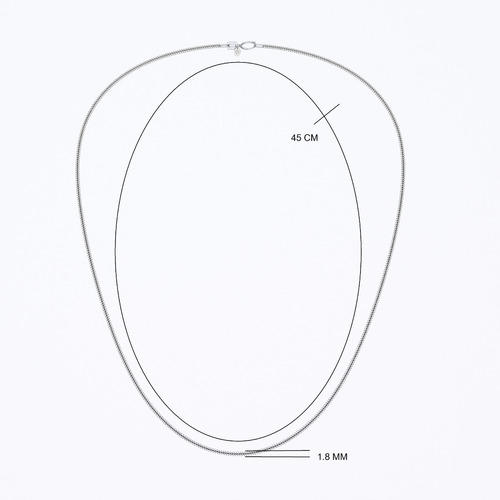 Imagen 3 de 10 de Cadena Casada 45 Cm Plata Ley .925 Agálea Joyería
