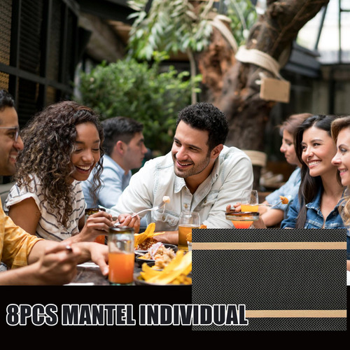 Manteles Individuales Para Mesa 8 Piezas, Mantel Individual