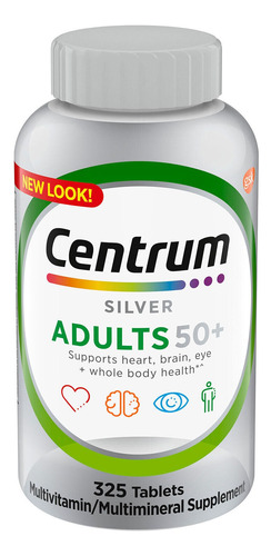 Multivitaminico Centrum Silver Adultos +50 Años 325 Tabletas