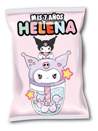 20 Bolsitas Golosineras Personalizadas Chip Bag Kuromi