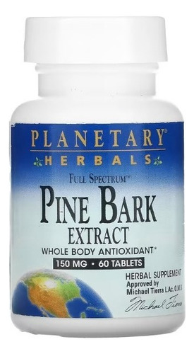 Casca De Pinheiro, Pine Bark 150 Mg, 60 Tablets Sabor Sem Sabor