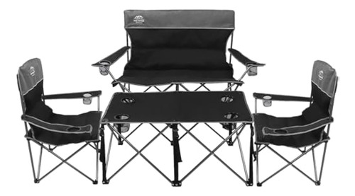 Oversized 4 Pcs Camping Chair Set With Table,outdoor Folding
