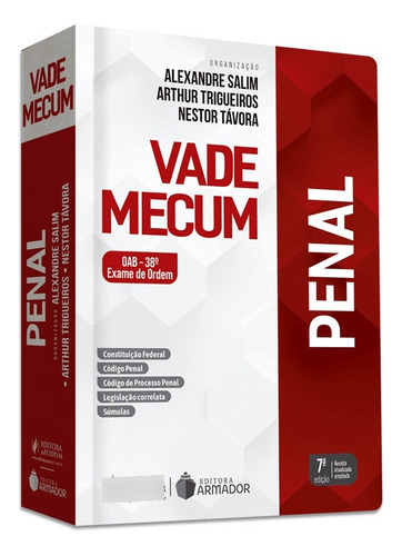 VADE MECUM PENAL - 38º EXAME DE ORDEM: 38º EXAME DE ORDEM, de Alexandre Salim , Nestor Távora , Arthur Trigueiros. Editora JUSPODIVM, capa mole, edição 3 em português, 2023