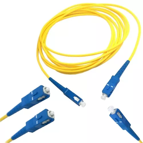 Cable Fibra Óptica Blindado SC / APC - SC / APC Monomodo Simplex 9 / 125 µm  Amarillo 25 m