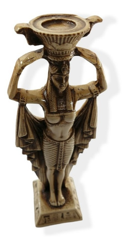 Candelabro Cleopatra Figura Egipcia- Piedra-porta Vela.