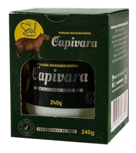 Pomada Massageadora Kit 2 Unid Capivara C/ Castanha Da Índia