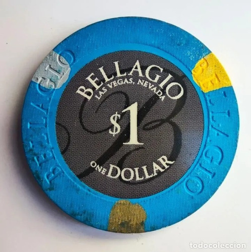 Fichas Originales De Casino Bellagio 1 Dolar 2 Unidades 