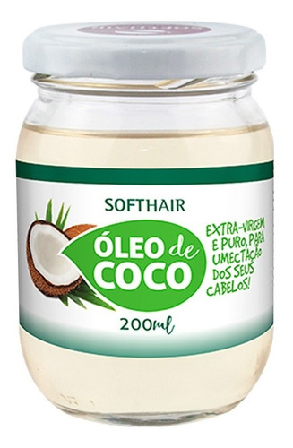 Óleo De Coco Extra Virgem 200ml Softhair 