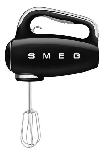 Smeg Black 50s Retro Electric Hand Mixer Con Un Juego De Bat