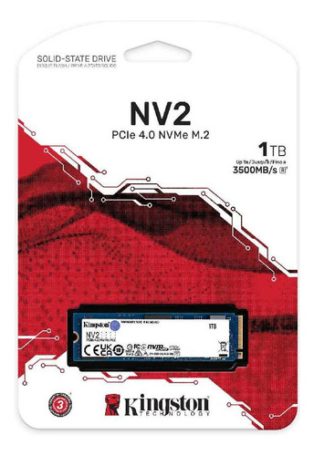 Disco Solido Kingston Nv2 Nvme M2 1tb