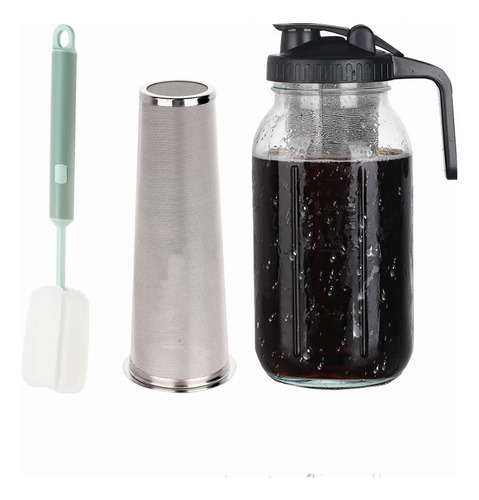 Scidea Cafetera Helada De Preparación Fría, Tarro De Masón A