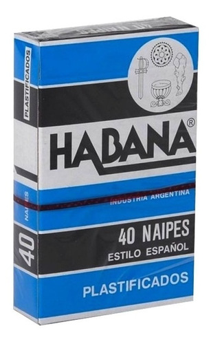 Cartas Españolas 40 Naipes Habana Plastificado X 12 Unidades