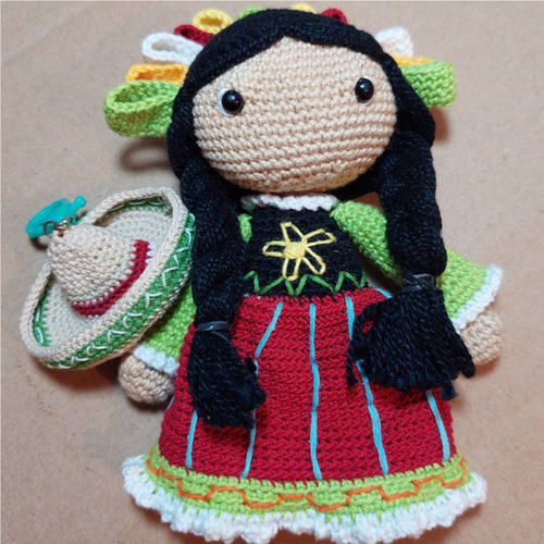 Muñeca María Mazahua A Crochet