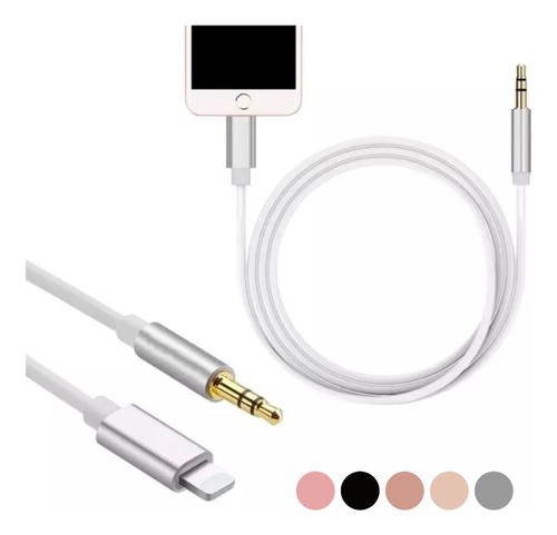 Cable Auxiliar De Audio Para iPhone Lightning A Jack 3.5mm