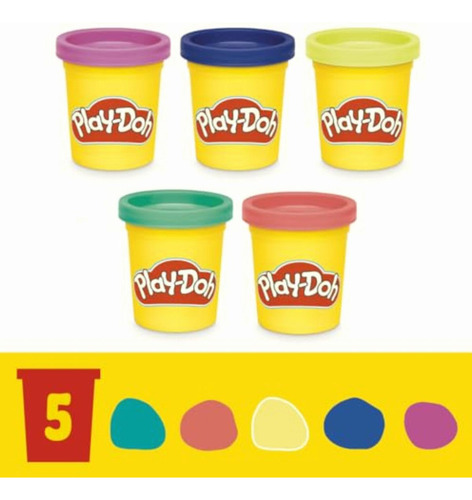 Play Doh Set Creat Y Aprende, Incluye Mantel, Adhesivos, 5