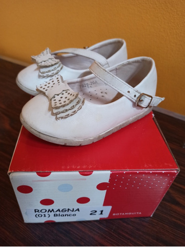 Zapatos De Nena Blancos Nro 21 Botanguita