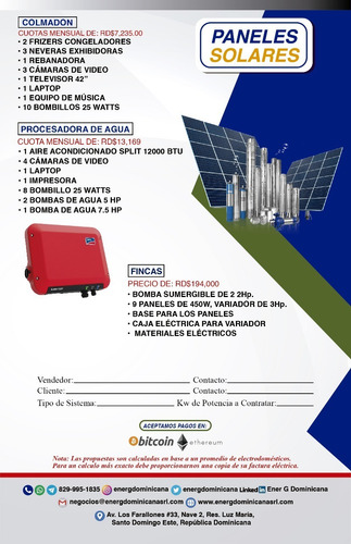 Imagen 4 de 10 de Paneles Solares, Bombas Sumergibles Y Blowers