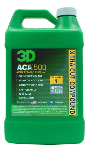 3d Aca 500 X-tra Cut Compuesto Pulido Corte Alto Pulidor