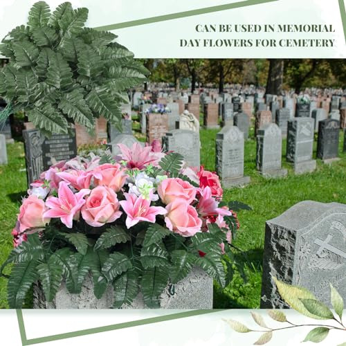 Yunlly 100 Paquete De Flores De Cementerio De Helecho Verde