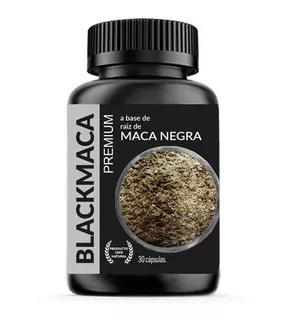 Suplemento en cápsulas Black Maca Premium Maca negra sabor natural en bote de 30g 30 un