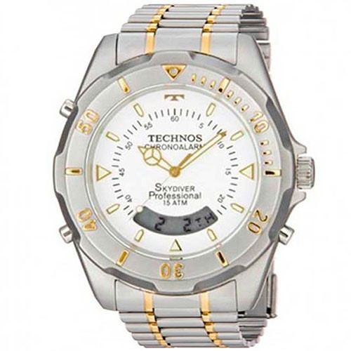 Relógio Technos Masculino Skydiver T20557/9b Misto / Bicolor