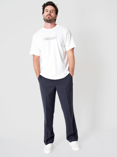 Polera 3d Logo Patch Blanco Calvin Klein