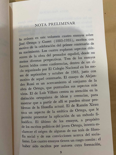 Libro Jose Ortega Y Gasset