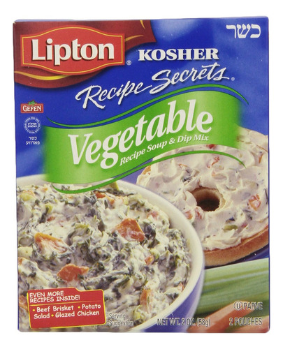 3pz Sopa Instantánea Sabor Vegetales Kosher Lipton