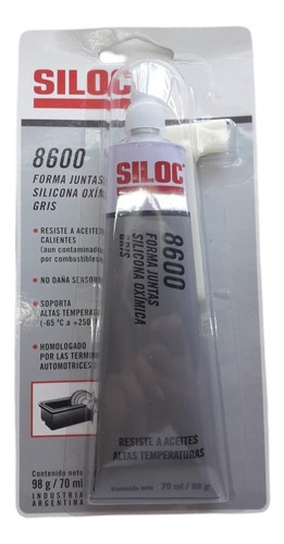 Sellador De Juntas Siloc 8600 Gris Silicona 98 Gramos - Roar