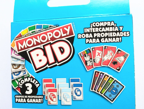 Juego De Mesa Bid Fusión Del Juego Monopoly Y Uno