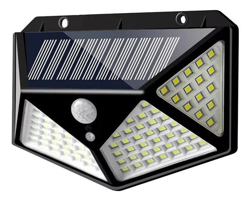 Lámpara Solar 114 Led 10w Sensor Movimiento Estructura Blanco