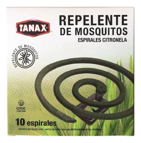 Repelente Mosquito En Espirales - Tanax 10 Uds