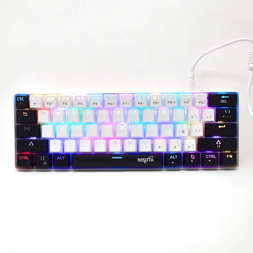 Teclado Mecanico 60% Glow Up Custom Keycaps Rgb Nskbgz61