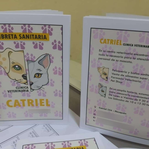 Libretas Sanitarias Veterinarias (100 U.)+imanes+recetarios