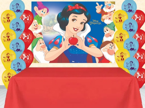 Branca De Neve * Kit Decoração Festa * Painel Balões Toalha