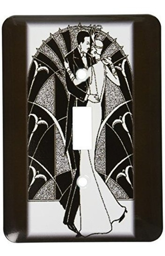 3drose Lsp_41536_1 Art Deco Pareja De Baile Solo Interruptor