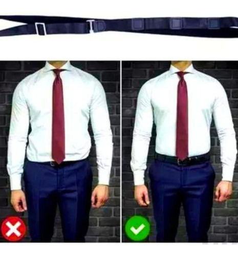 Esticador De Camisa Social Prende Camiseta Dentro Da Calça Cor Preto