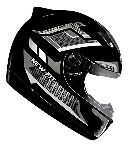 MLB 5936983886 Capacete Moto Fechado Ebf New Fit Shift Pretocolores JM