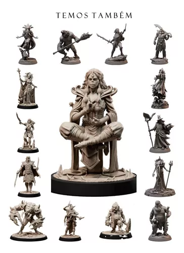 Miniaturas para jogos de tabuleiro e RPG personagens mitológicos -  Escorrega o Preço