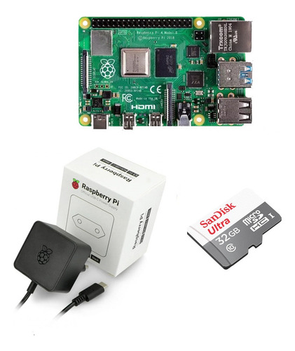 Kit Raspberry Pi 4 De 4gb Ram Con Memoria Y Transformador