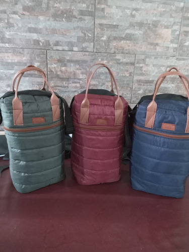 Matero Puffer Matelassé Micah Bags Verde Oscuro